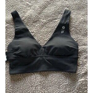 NWT Lululemon X Peloton Align Bra Size 4 C/D Cup Black V-Neck Light Support